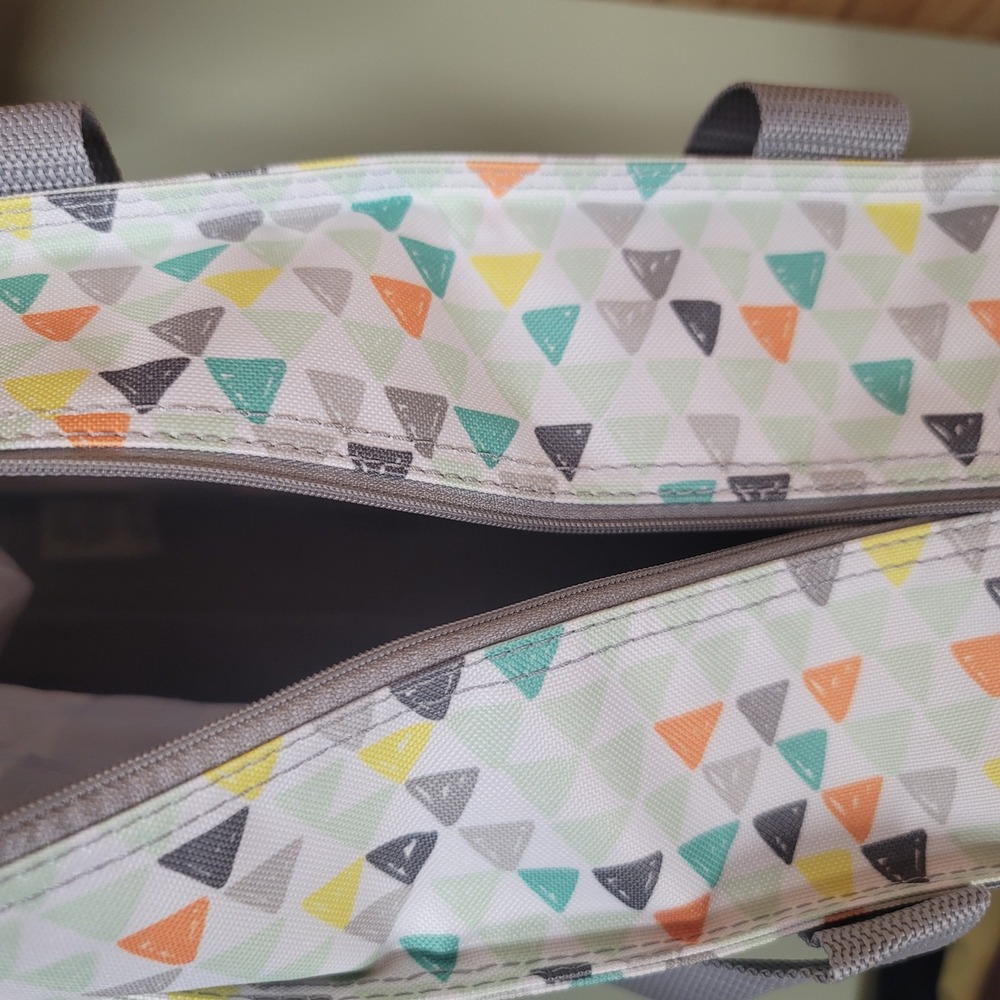 Thirty-One Zip-Top Organizing Utility Tote Geo Adventure New - Picture 5 of 6